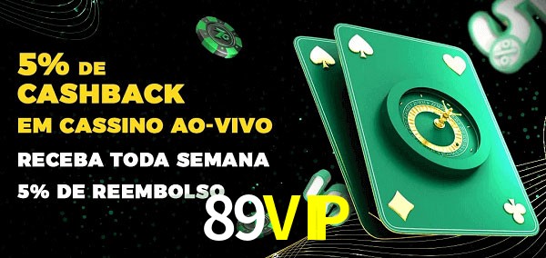 Promoções do cassino ao Vivo 89VIP
